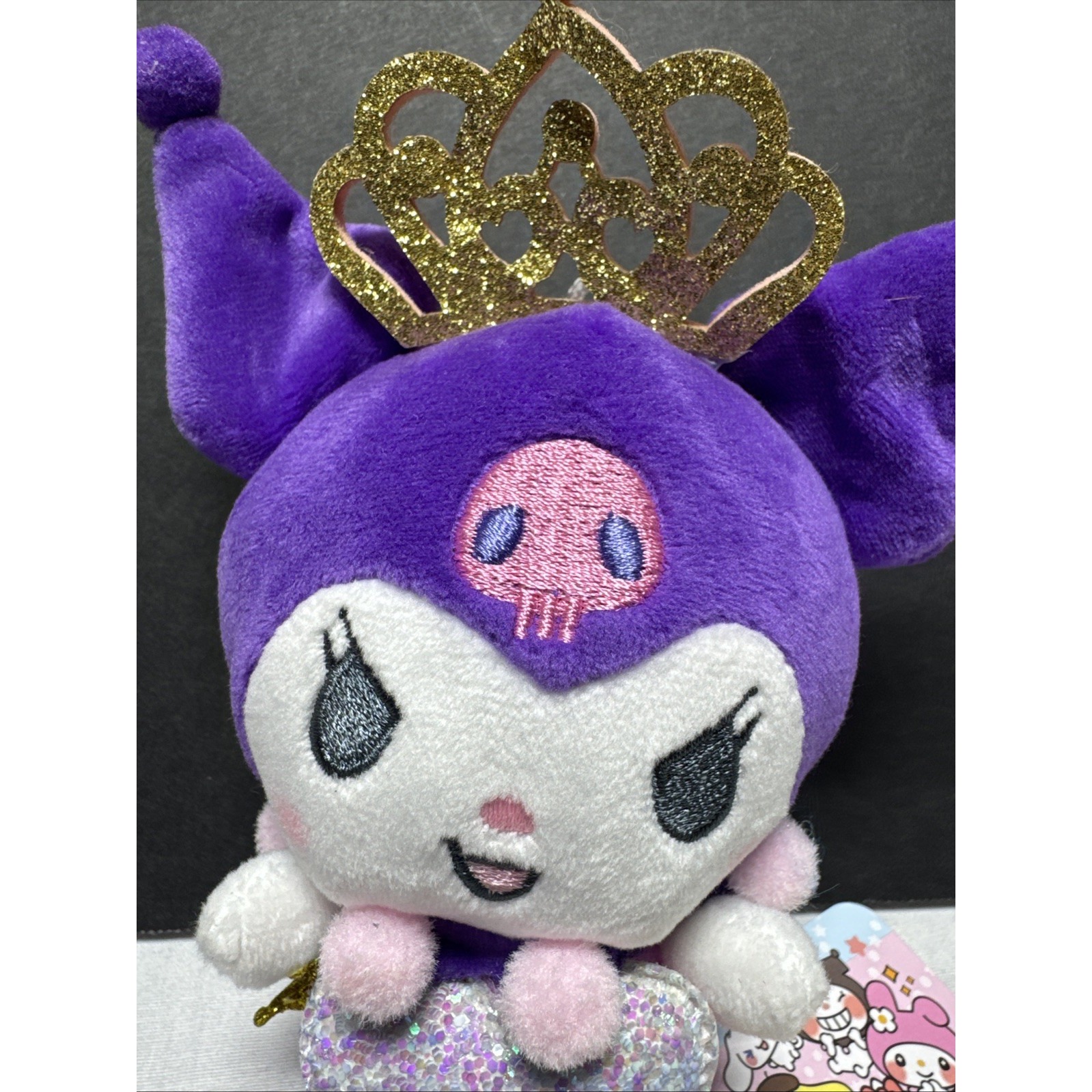 Nwt 2021 Sanrio Smiles Kuromi Anime Mascot Doll Chain Plush Purple Queen — image 2 of 8